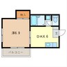 ゴッドマンション 1DKの間取り