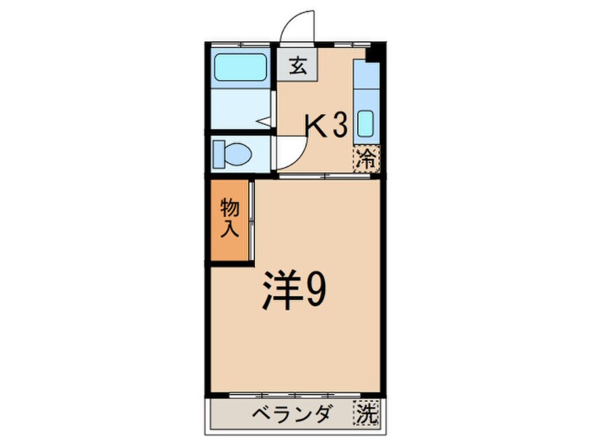 間取図 フラット長原