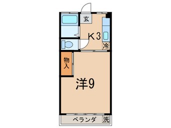 間取図 フラット長原