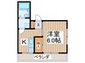 つきみ野ローラン 1Kの間取り