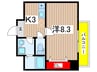 DOビル本千葉 1Kの間取り
