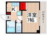 サンフォートソフィア 1Kの間取り