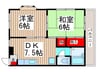ハイム新井 2DKの間取り