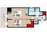 ジオエント門前仲町 1DKの間取り