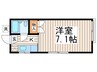 メゾン四季 1Kの間取り