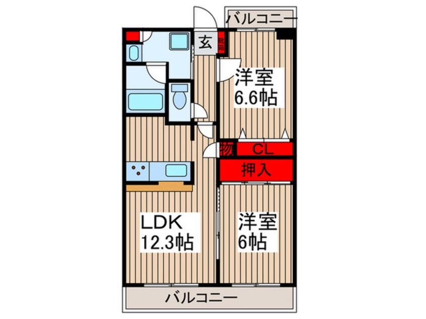 間取図 キングホームズ１番館B号棟