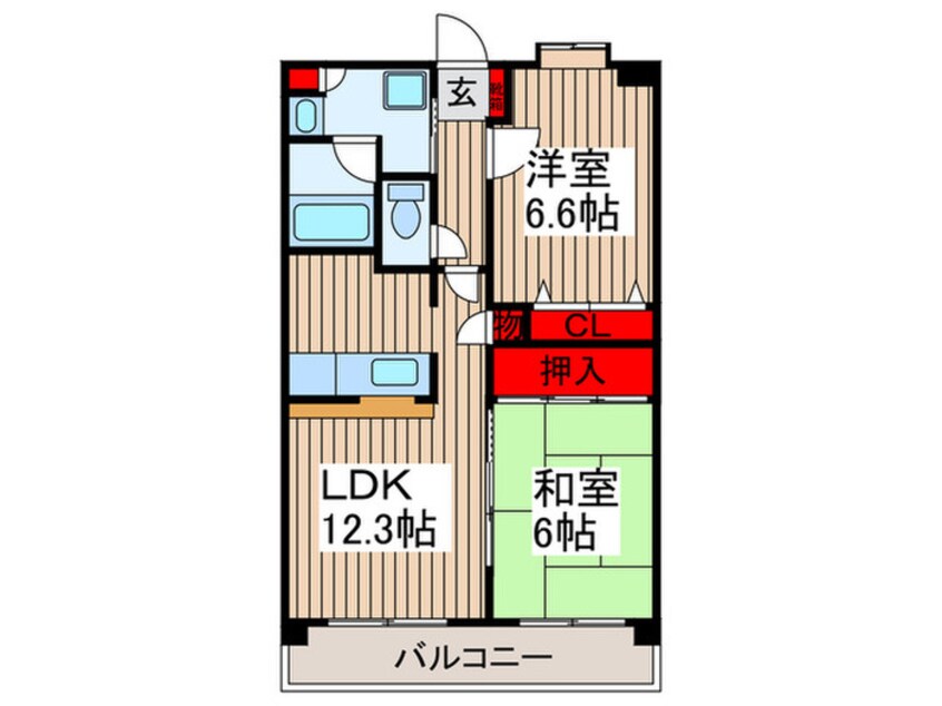 間取図 キングホームズ１番館B号棟