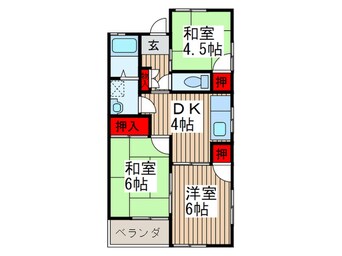 間取図 グリーンハイツ松崎A棟