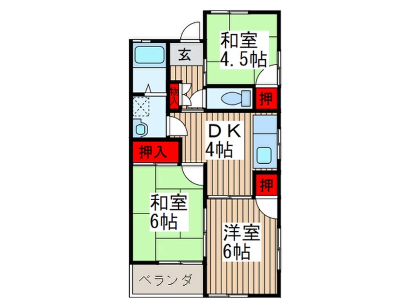 間取図 グリーンハイツ松崎A棟