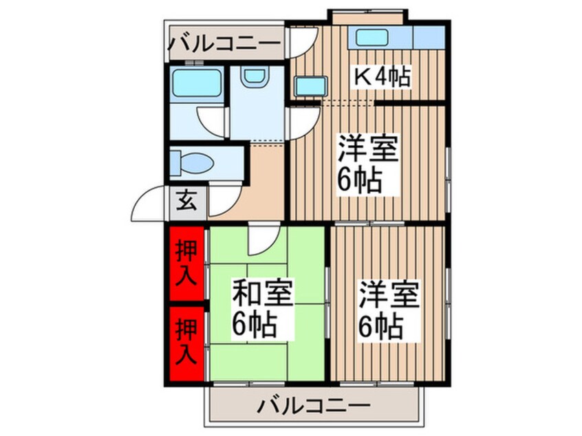 間取図 コ－ポスガヌマ