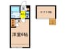 Ｋ＆Ｍ岩戸 1Kの間取り