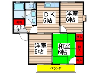 間取図 ボナ－ル滝沢Ａ棟