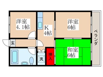 間取図 石田ﾊｲﾂ