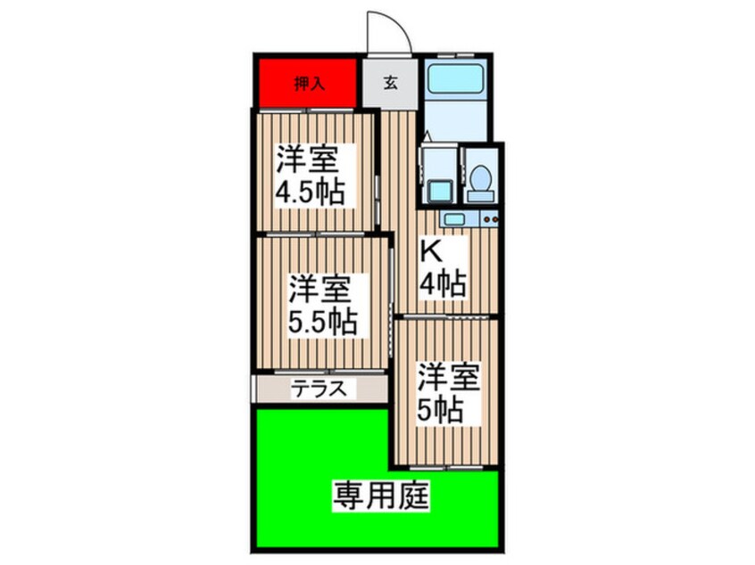 間取図 新所沢第一コ－ポラス(102)