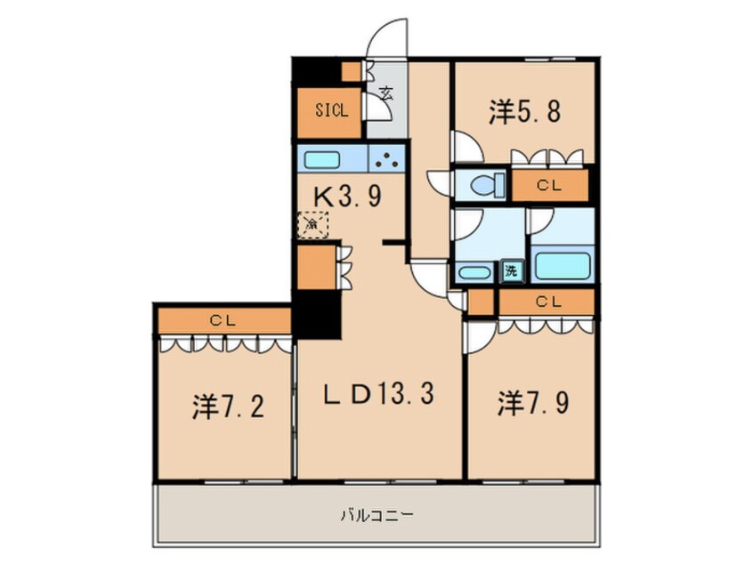 間取図 THE TOKYO TOWERS MID TOWER(22F