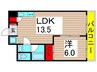 モア・ウイング 1LDKの間取り