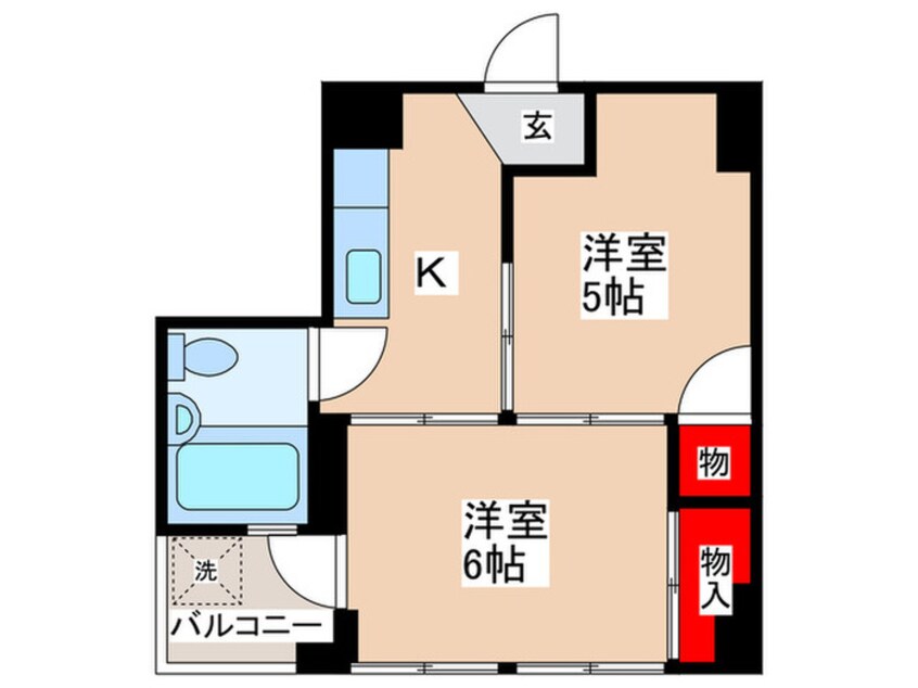 間取図 ニューパリア立川マンション