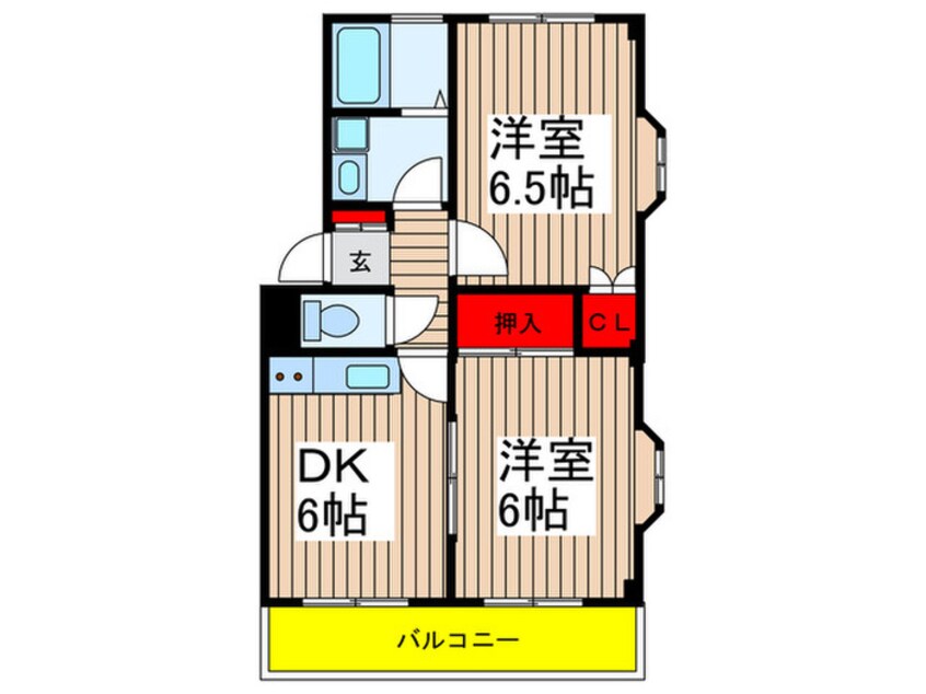 間取図 ＮＳコ－ポ９２