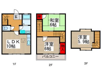 間取図 プロムナ－ド桶川Ｂ棟