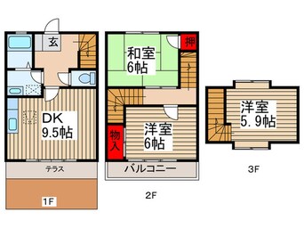 間取図 プロムナ－ド桶川Ｂ棟