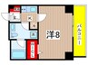 ベルフェリーク木場 1Kの間取り