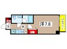 ベルフェリーク木場 1Kの間取り