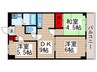 アゼリアマンション 3DKの間取り