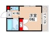 スカイコ－ト・Ｋ 1Kの間取り