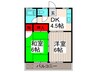 国井ｺ-ﾎﾟ 2DKの間取り