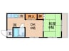 第一鈴木ハウス 1DKの間取り
