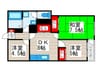 第２プラムフラワーガーデン 3DKの間取り