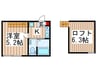 ダルーチャ北初富 1Kの間取り