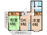 ウインヒルズ 2DKの間取り