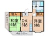 ウインヒルズ 2DKの間取り