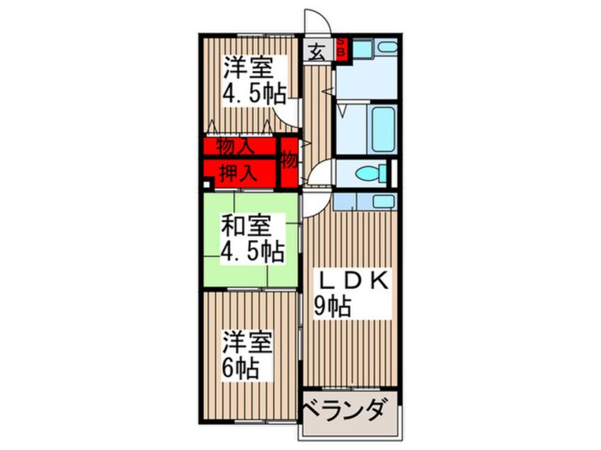 間取図 リヴィエール・２