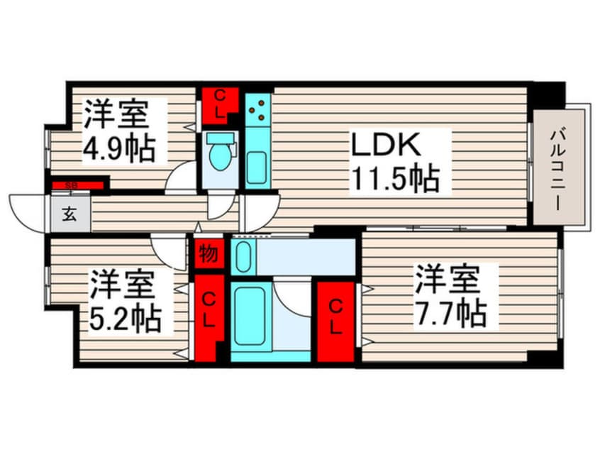 間取図 U COURT西新井