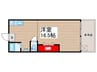 新所沢マンション(109) 1Rの間取り