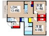 仮）ふじみ野市丸山新築メゾン 2LDKの間取り