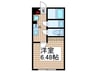 カインドネス蕨Ⅲ 1Kの間取り