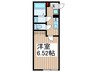 カインドネス蕨Ⅲ 1Kの間取り