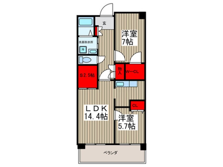 間取図 ルクレ川口イースト