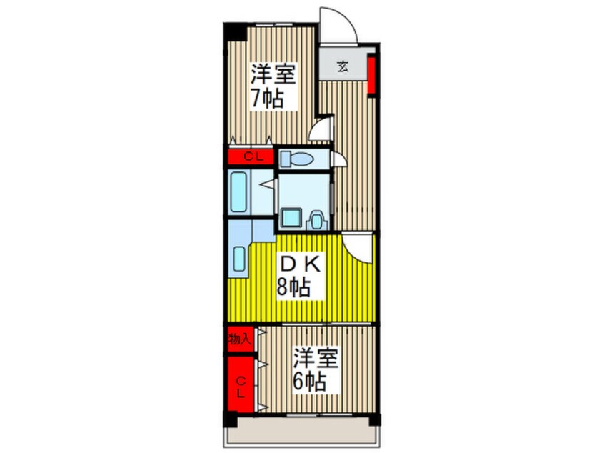 間取図 ルクレ川口イースト