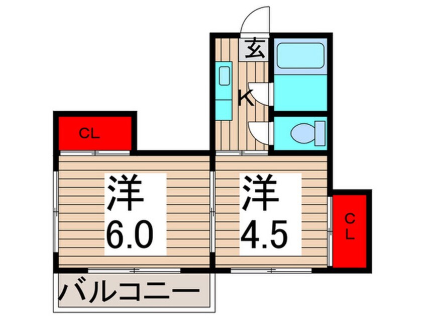 間取図 第二コ－ポ金井