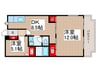 センチュリーメヌエット 2DKの間取り