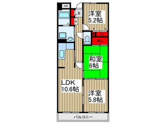 間取図 モ－ニングパ－ク朝霞