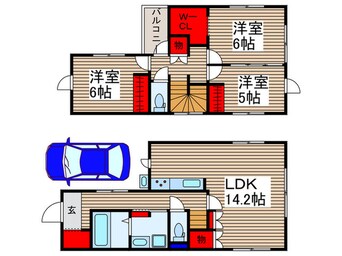 間取図 仮）北園町戸建Ｂ棟
