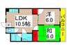 ト－アイマンション 2LDKの間取り
