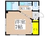 メゾンシスティーナ 1Kの間取り