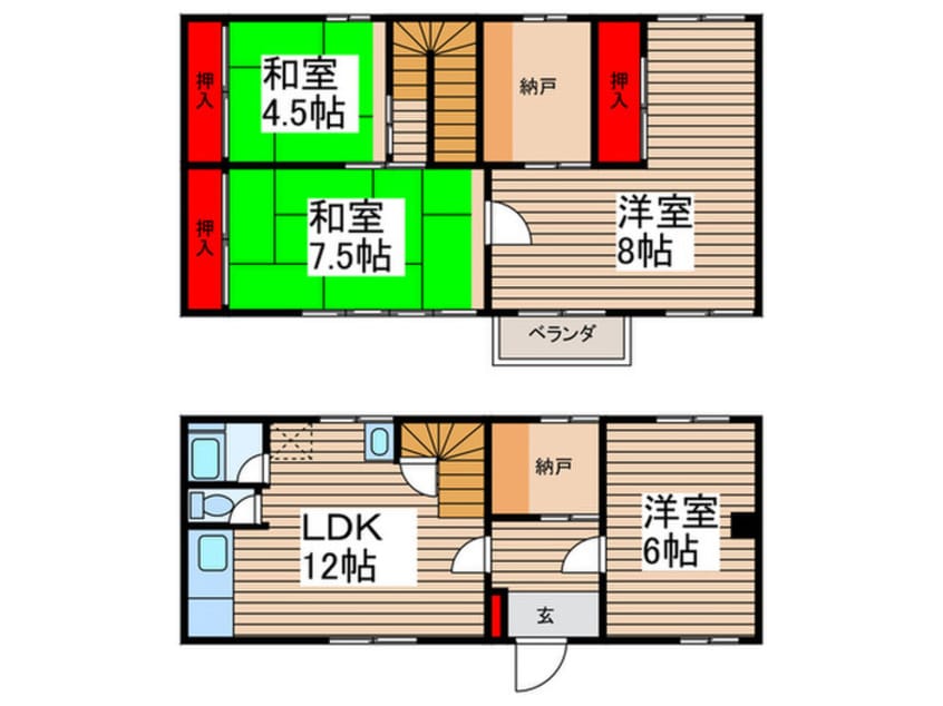 間取図 西窪町貸家