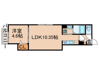 間取図 仮)D-room新宿4丁目